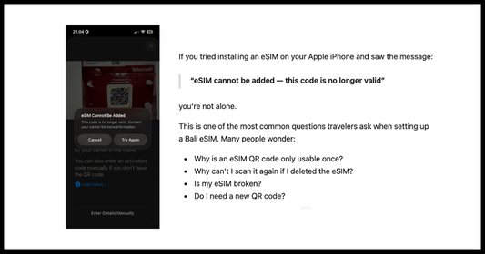 eSIM Cannot Be Added: “This Code Is No Longer Valid” on iPhone — What Does It Mean? - Balitel